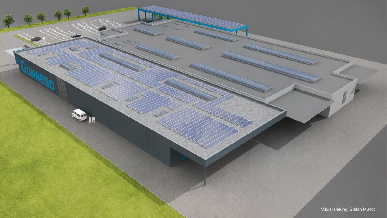 Referenz Produktionshalle Gunnebo